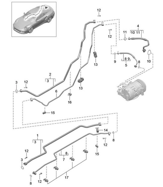 Diagram 813-025 Porsche Cayman GTS 718 2.5L PDK (365 Bhp) Body