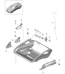 Asiento envolvente / Estructura del asiento/ Accesorios - Plegable - 991 Turbo / GT2 RS 2017>>