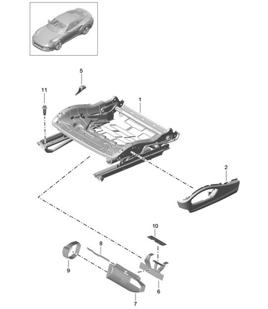 Diagram 817-030 Porsche 997 (911) MK1 2005-2008 Body