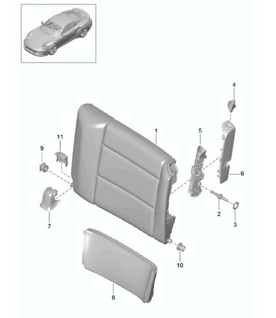 Diagram 817-044 Porsche Macan (95B) MK1 (2014-2018) Carrosserie