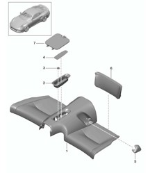 Guarnecido - asiento trasero - COUPE - 991 Turbo 2014-20