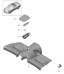 Cojín / Soporte asiento trasero - COUPE/CABRIO - 991 Turbo / GT2 RS 2017>>