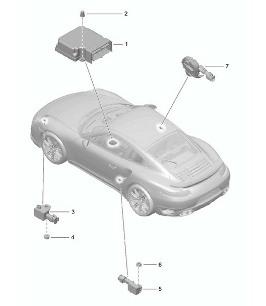 Diagram 901-005 Porsche Cayenne Turbo S 4.5L 2006>> Materiale elettrico