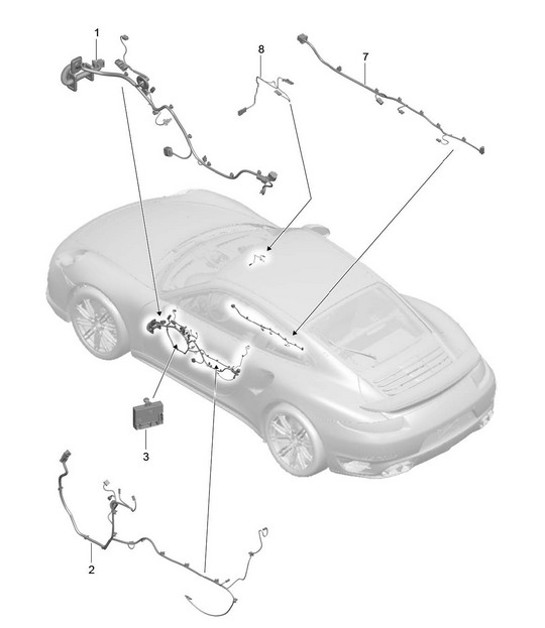 Diagram 902-015 Porsche 968 (1992-1995) Electrical equipment