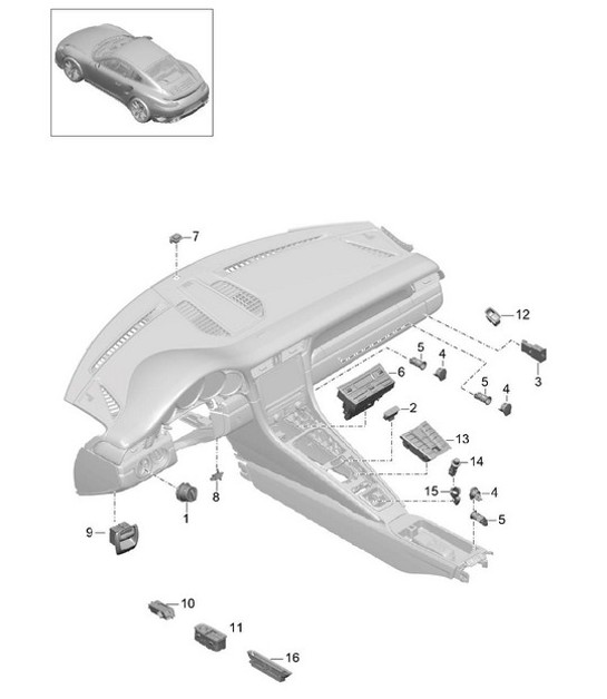 Diagram 903-005 Porsche Cayenne S V8 4.2L Diésel 382 CV Equipo eléctrico