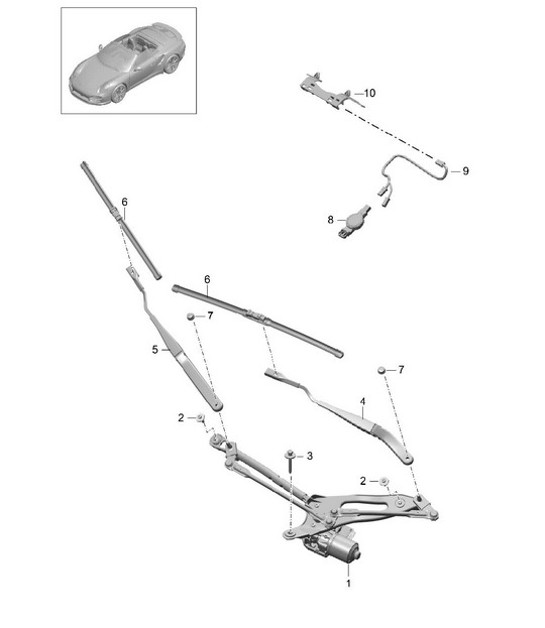 Diagram 904-000 Porsche Cayenne Turbo V8 4.8L Petrol 500HP Electrical equipment