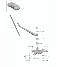 Achterruitwisser (PR:425) 991 Turbo / GT2 RS 2014-20