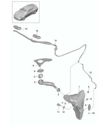 Windscreen washer system 991 Turbo / GT2 RS 2014-20