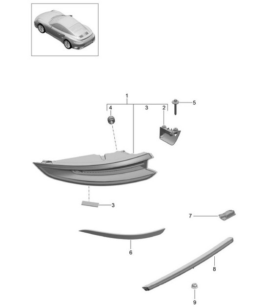 Diagram 905-006 Porsche 997 (911) MK1 2005-2008 Materiale elettrico