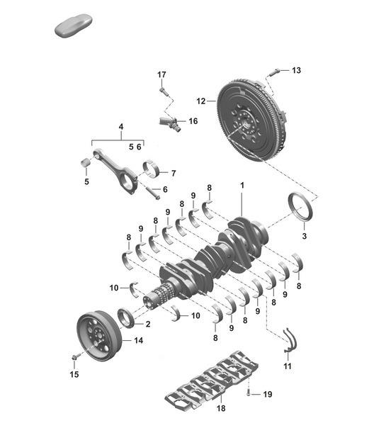 Diagram 102-000 Porsche 992 (911) MK1 2019-2024 Engine