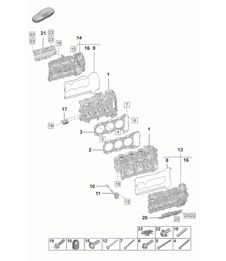 Cylinder head / Cylinder head gasket / Cylinder head cover 992.1 Carrera 2019 - 2024