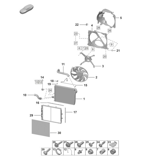 Diagram 105-200 Porsche 992 (911) MK1 2019-2024 Motor
