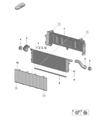 Refroidisseur de liquide de refroidissement pour véhicules avec radiateur de refroidissement additionnel - AVANT CENTRAL - 992.1 Carrera 2019 - 2024