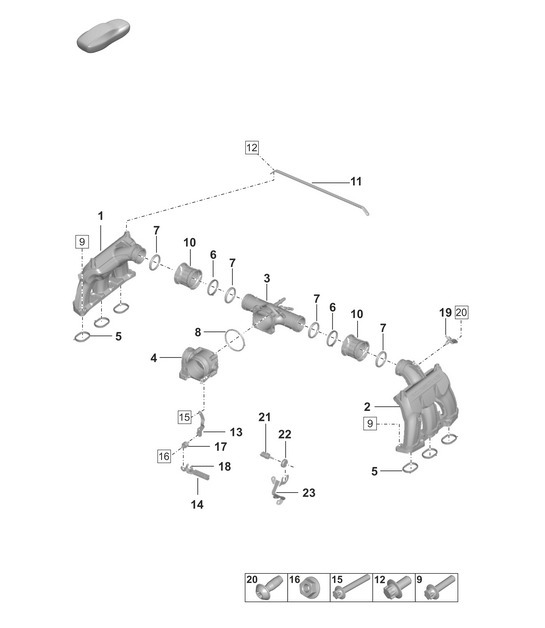 Diagram 107-100 Porsche 992 (911) MK1 2019-2024 Engine