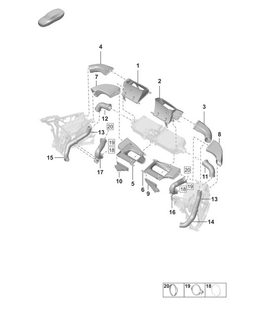 Diagram 107-250 Porsche 992 (911) MK1 2019-2024 Engine
