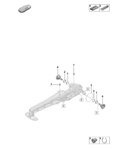 Diagram 304-100 Porsche 955 Cayenne Turbo 4.5L 2003-06 Transmission