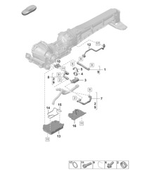 Front axle differential / Cooling system for gear oil  992.1 Carrera 4 (VA0.00) 2019 - 2024
