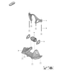 Piezas de montaje para motor y transmisión 992.1 Carrera 2019 - 2024