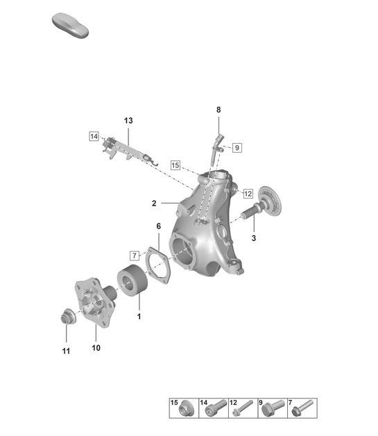 Diagram 401-005 Porsche 992 (911) MK1 2019-2024 Vorderachse, Lenkung 