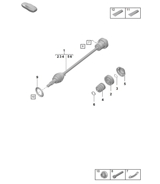 Diagram 401-020 Porsche 992 (911) MK1 2019-2024 Front Axle, Steering 