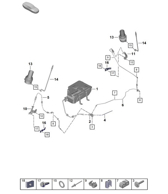 Diagram 402-018 Porsche 992 (911) MK1 2019-2024 Front Axle, Steering 
