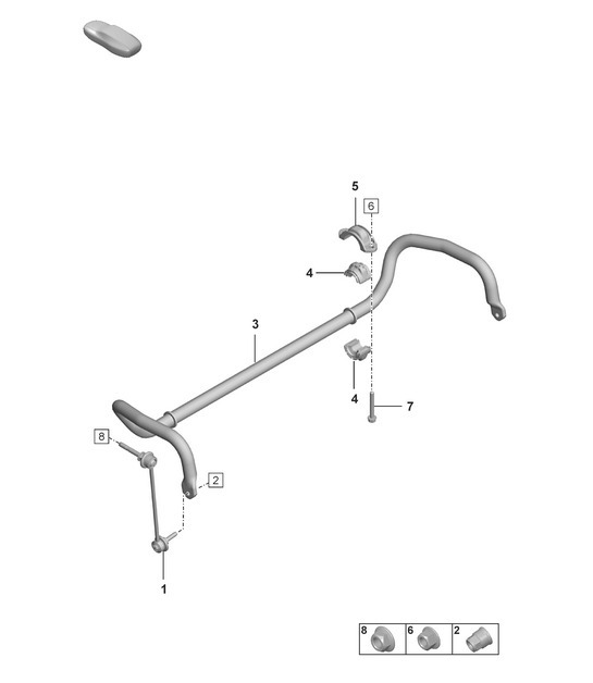 Diagram 402-030 Porsche 992 (911) MK1 2019-2024 Front Axle, Steering 