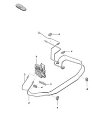 Ligne hydraulique / Train avant / PDCC (PR : 1P7 - Barre antiroulis, contrôle actif de la carrosserie) 992.1 Carrera 2019 - 2024
