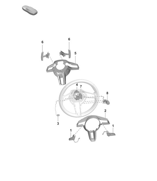 Diagram 403-240 Porsche 992 (911) MK1 2019-2024 Front Axle, Steering 