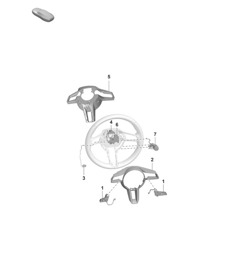 Accessories / Steering wheel PR:G1L, G1M+1MB, 1MT, 1XR, 2FS, 2PF, 2PJ, 2ZC, 2ZF+8LA, 8LH, 8LU) 992.1 Carrera 2019 - 2024