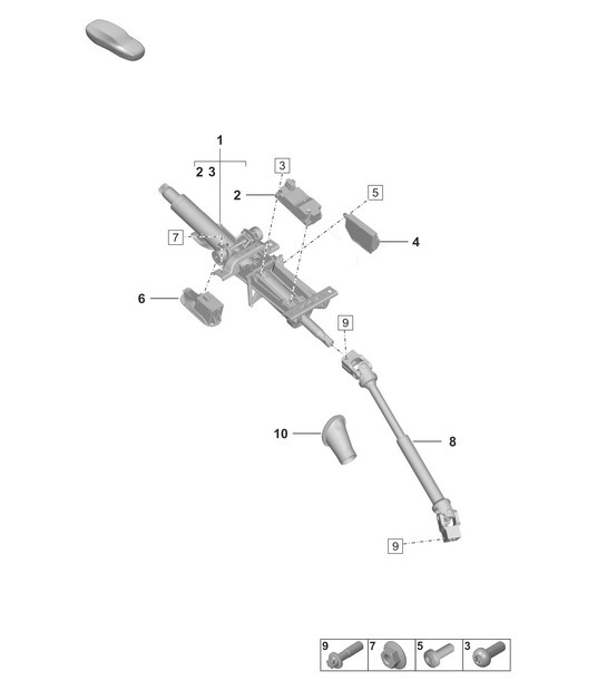 Diagram 403-300 Porsche 992 (911) MK1 2019-2024 Front Axle, Steering 