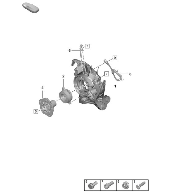 Diagram 501-000 Porsche 992 (911) MK1 2019-2024 Rear Axle