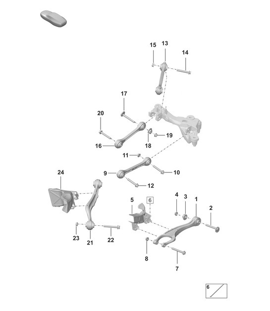 Diagram 501-010 Porsche 992 (911) MK1 2019-2024 Eje posterior