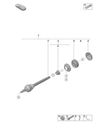驱动轴（PR：G1F、G1G、G1L、G1M）992.1 Carrera 2019 - 2024