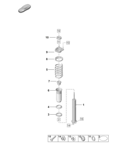 Diagram 502-000 Porsche 992 (911) MK1 2019-2024 Rear Axle