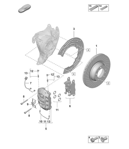 Diagram 603-005 Porsche 992 (911) MK1 2019-2024 Wheels, Brakes