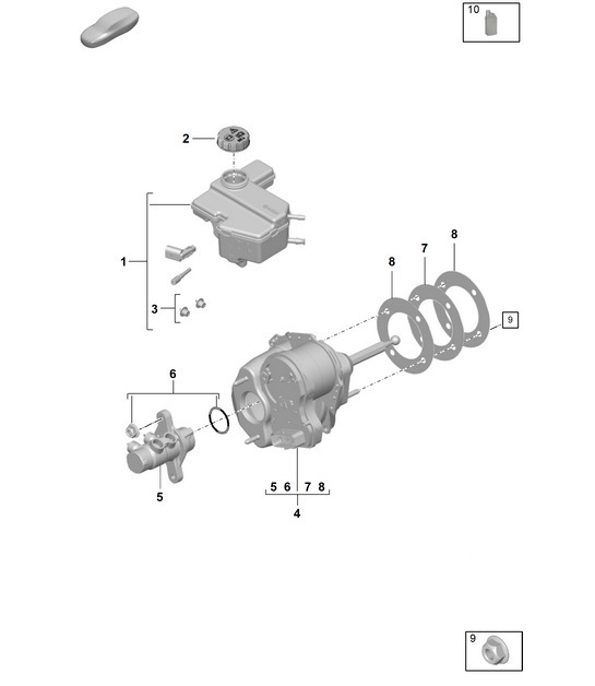 Diagram 604-000 Porsche 992 (911) MK1 2019-2024 Wheels, Brakes