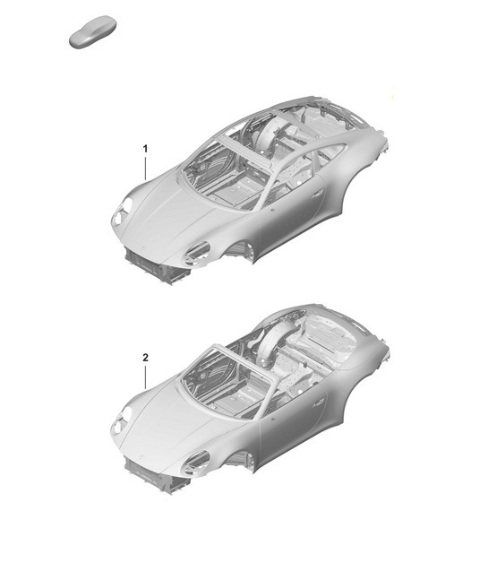 Diagram 801-000 Porsche 992 (911) MK1 2019-2024 Body