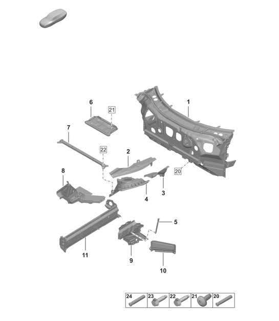 Diagram 801-120 Porsche 992 (911) MK1 2019-2024 Body