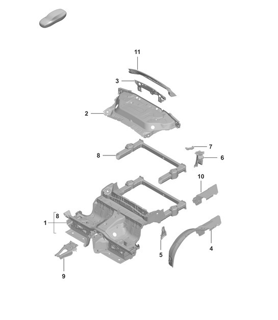 Diagram 801-300 Porsche 992 (911) MK1 2019-2024 Body