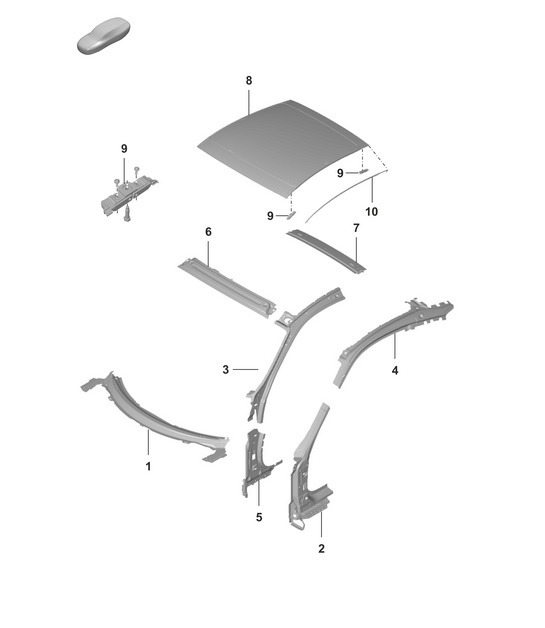 Diagram 801-450 Porsche 992 (911) MK1 2019-2024 Body