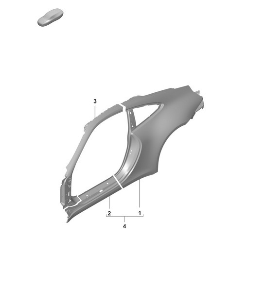 Diagram 801-550 Porsche 992 (911) MK1 2019-2024 Body