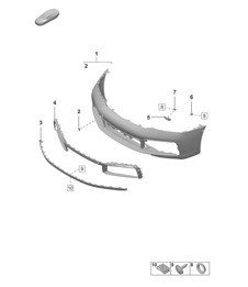 Bumper  - FRONT - (PR:A8F, A8C)  992.1 Carrera 2019 - 2024