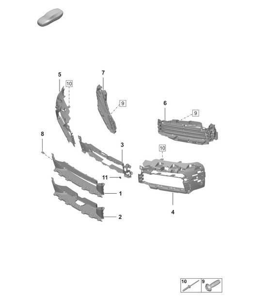 Diagram 802-100 Porsche 992 (911) MK1 2019-2024 Body