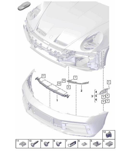 Diagram 802-220 Porsche 992 (911) MK1 2019-2024 Body