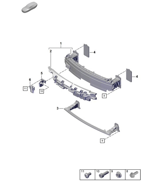 Diagram 802-415 Porsche 992 (911) MK1 2019-2024 Body