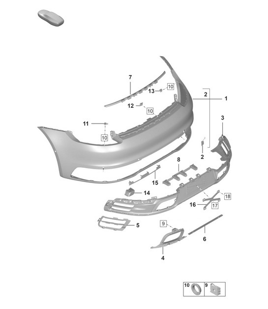 Diagram 802-501 Porsche 992 (911) MK1 2019-2024 Body