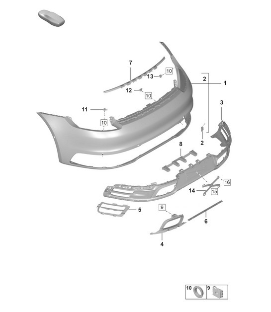 Diagram 802-601 Porsche 992 (911) MK1 2019-2024 Body