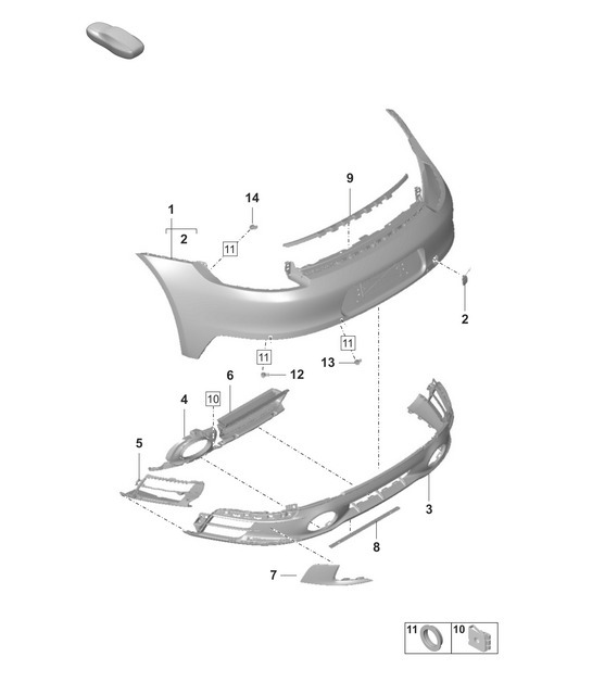 Diagram 802-611 Porsche 992 (911) MK1 2019-2024 Body