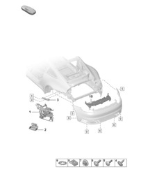 Bumper Fasteners - REAR - (Model: Basic equipment)  992.1 Carrera 2019 - 2024