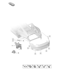 Bumper Fasteners - REAR - Sport Design package  992.1 Carrera 2019 - 2024